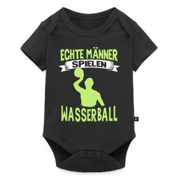 Wasserballer Wassersport Sport Wasserball - Baby Premium Kurzarmbody - Schwarz - Vorne