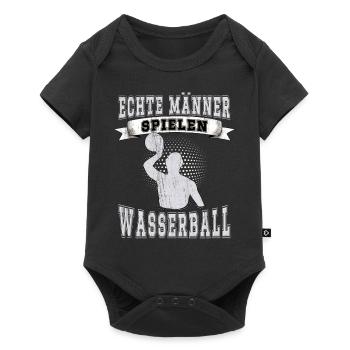 Wasserballer Wassersport Sport Wasserball - Baby Premium Kurzarmbody - Schwarz - Vorne