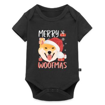 Shiba Inu Merry Christmas - Baby Premium short-sleeve bodysuit - black - Front