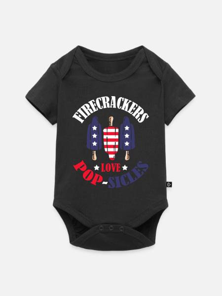 Feuerwerkskörper Liebe Eis 4. Juli - Baby Premium Kurzarmbody - Schwarz