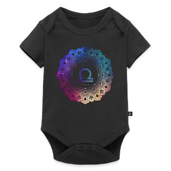 Libra Zodiac Symbol Mandala - Baby Premium short-sleeve bodysuit - black - Front