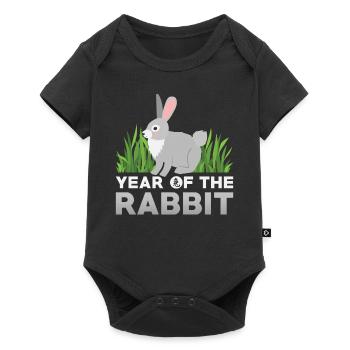 Signe chinois du zodiaque Rat - Body à manches courtes Premium Bébé - noir - Devant