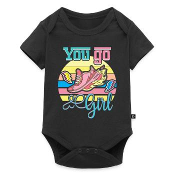 Tu vas fille drôle rétro vintage design - Body à manches courtes Premium Bébé - noir - Devant