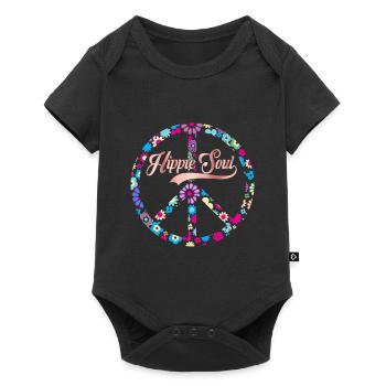 Hippie soul - Baby Premium short-sleeve bodysuit - black - Front
