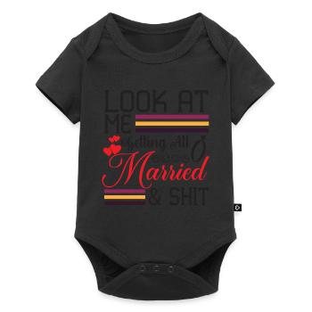 Look at me getting married all - Baby Premium short-sleeve bodysuit - black - Front