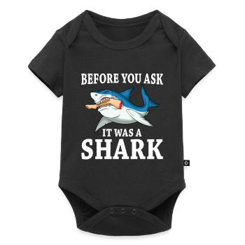 Leg surgery wheelchair lost leg - Baby Premium short-sleeve bodysuit - black - Front