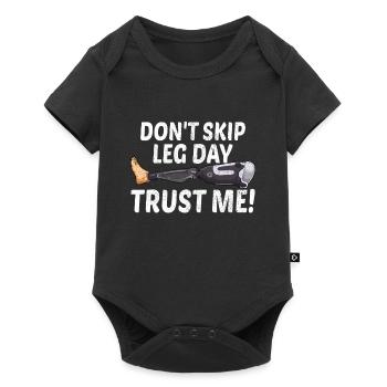 Leg surgery wheelchair lost leg - Baby Premium short-sleeve bodysuit - black - Front
