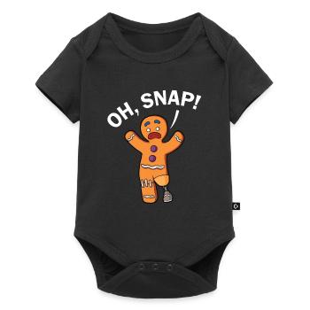 Leg surgery wheelchair lost leg - Baby Premium short-sleeve bodysuit - black - Front