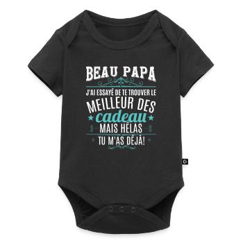 Beau Papa - Body à manches courtes Premium Bébé - noir - Devant