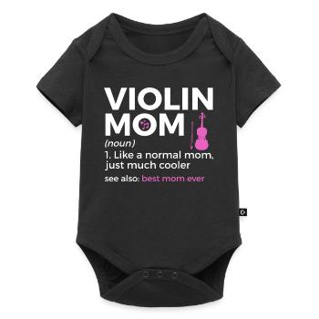 Violon Musicien - Body à manches courtes Premium Bébé - noir - Devant