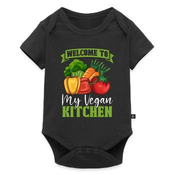 Vegan Chef Welcome To My Plant Based Vegan Chefs - Baby Premium short-sleeve bodysuit - black - Front