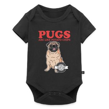 Carlin Chiens Propriétaire de chien Chien Propriétaire Cadeau - Body à manches courtes Premium Bébé - noir - Devant