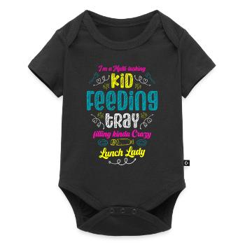 Ich Bin Ein Multitasking-kid-fütterungstablett, - Baby Premium Kurzarmbody - Schwarz - Vorne