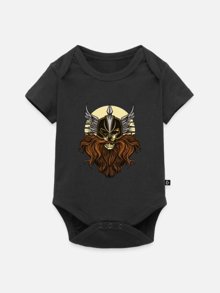 Vollbart Wikingerhelm Vollbart Wikingerhelm Zitat - Baby Premium Kurzarmbody - Schwarz