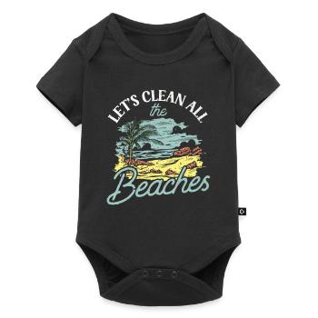 Nettoyons toutes les plages Beach Clean Up - Body à manches courtes Premium Bébé - noir - Devant