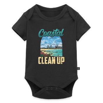 Coastal Cleanup Beach Clean Up Beach - Baby Premium short-sleeve bodysuit - black - Front