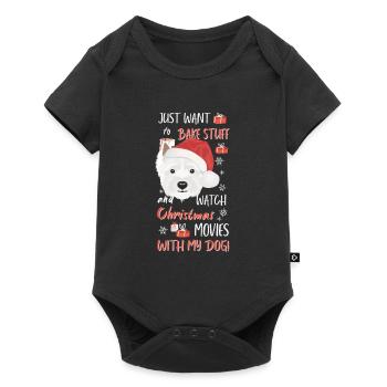 West Highland Terrier Joyeux Noël - Body à manches courtes Premium Bébé - noir - Devant