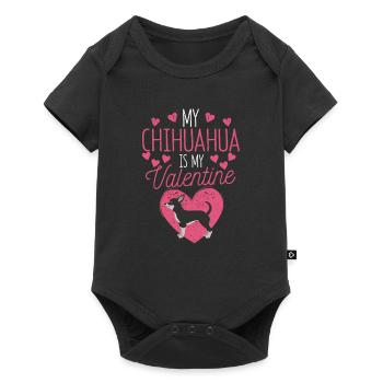 Puppy Valentine's Day Dog Lovers My Chihuahua - Baby Premium short-sleeve bodysuit - black - Front