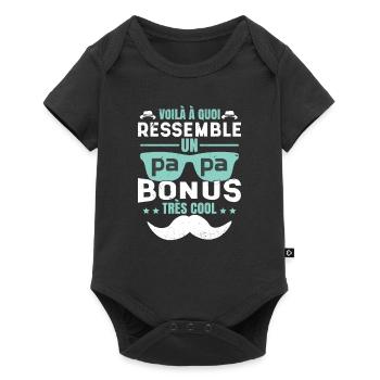 Papa Bonus Très Cool - Body à manches courtes Premium Bébé - noir - Devant