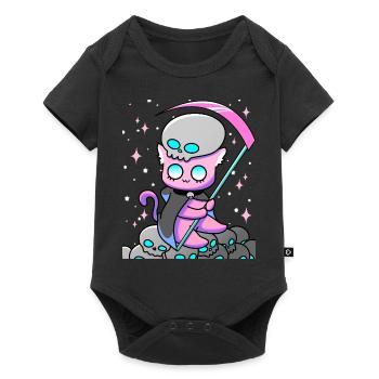 Kawaii Pastel Goth Anime Tarot Card Death Cute Wit - Baby Premium Kurzarmbody - Schwarz - Vorne
