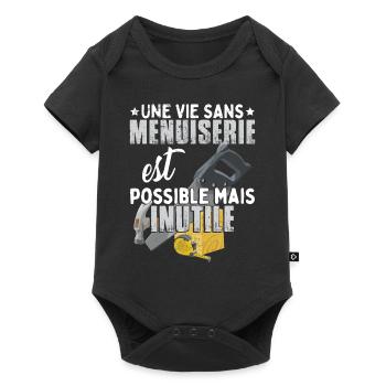 Une Vie Sans Menuiserie Menuisier - Body à manches courtes Premium Bébé - noir - Devant