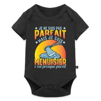 Menuisier Amusant - Body à manches courtes Premium Bébé - noir - Devant
