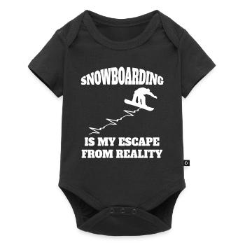 Dicton du snowboard Sports d’hiver Snowboarders - Body à manches courtes Premium Bébé - noir - Devant