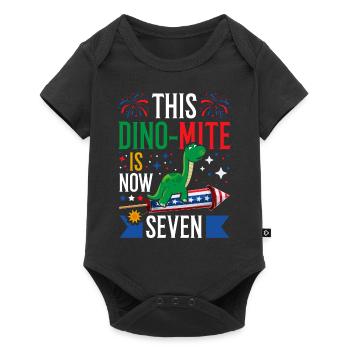 Ce dinomite est maintenant de cinq dinosaures 4 juillet - Body à manches courtes Premium Bébé - noir - Devant