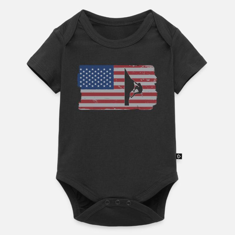 Klettern Bergsteigen - Baby Premium Kurzarmbody - Schwarz