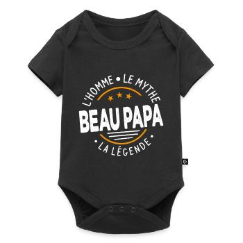 Beau-papa L'homme Le Mythe La Légende Cadeau - Body à manches courtes Premium Bébé - noir - Devant