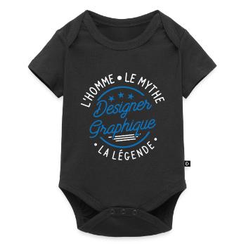 Designer Graphique L Homme Le Mythe La Légende - Body à manches courtes Premium Bébé - noir - Devant