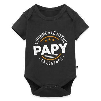 Grand-Père Papy l'Homme le Mythe la Légende - Body à manches courtes Premium Bébé - noir - Devant