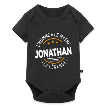 Jonathan L'Homme Le Mythe La Légende Cadeau Humour - Body à manches courtes Premium Bébé - noir - Devant