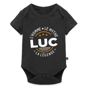 Luc L'Homme Le Mythe La Légende Cadeau Humour - Body à manches courtes Premium Bébé - noir - Devant