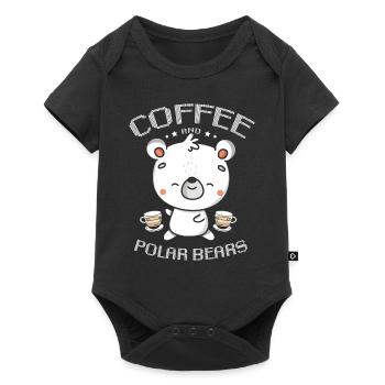 Café et ours polaires Ours polaire Antarctique Arctique - Body à manches courtes Premium Bébé - noir - Devant