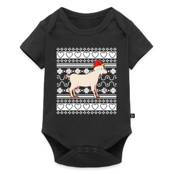 Pull de Noël laid Tshirt Chèvre de Noël - Body à manches courtes Premium Bébé - noir - Devant