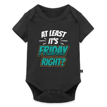 Au moins, c’est finalement sarcastique vendredi - Body à manches courtes Premium Bébé - noir - Devant