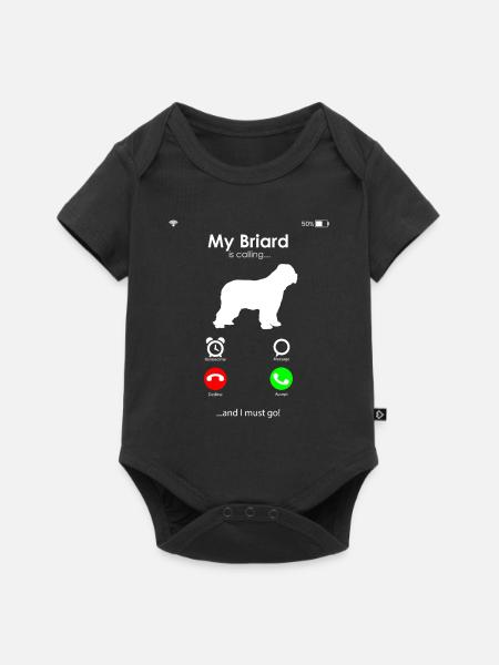 Briard - Berger de Brie - Briarden - Baby Premium Kurzarmbody - Schwarz