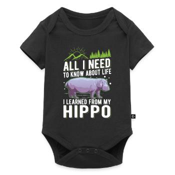 Hippo Cadeau Hippo Hippo Hippo - Body à manches courtes Premium Bébé - noir - Devant