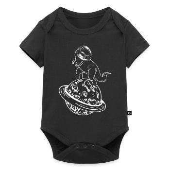 Astronaute Dino Astronaute Aérospatiale Dinosaure Astron - Body à manches courtes Premium Bébé - noir - Devant