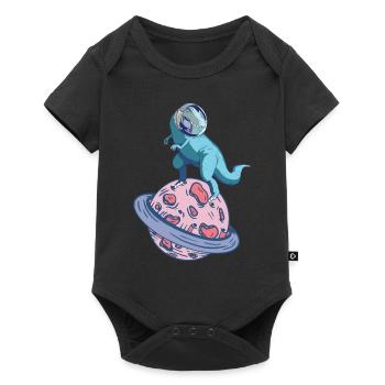 Astronaute de l’aérospatiale Dinosaure Voyage dans l’espace Dino Astronaute - Body à manches courtes Premium Bébé - noir - Devant