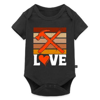 Carpenter Carving Woodworker Gift - Baby Premium short-sleeve bodysuit - black - Front