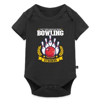 Équipe de bowling drôle Bowler Strike idée cadeau - Body à manches courtes Premium Bébé - noir - Devant