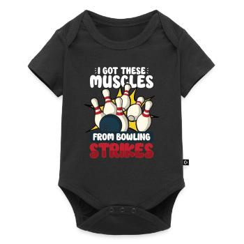 Équipe de bowling drôle Bowler Strike idée cadeau - Body à manches courtes Premium Bébé - noir - Devant