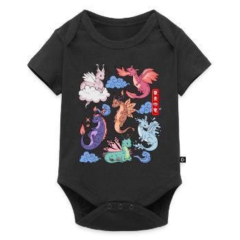 Flight of Dragons Mignon Élémentaire Mythique - Body à manches courtes Premium Bébé - noir - Devant