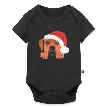 Rhodesian Ridgeback Joyeux Noël - Body à manches courtes Premium Bébé - noir - Devant