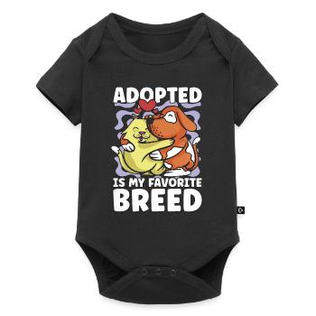 Abandoned Pets Adopted Is My Shelters Animal Lover - Baby Premium short-sleeve bodysuit - black - Front