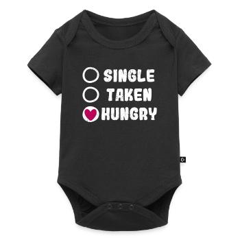 Drôle d’amour Amour Saint-Valentin Food Lover Single Taken - Body à manches courtes Premium Bébé - noir - Devant
