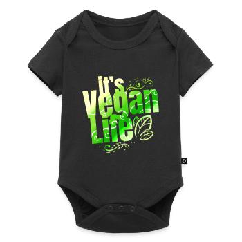 La vie végétalienne de I - Devenez végétalien - Body à manches courtes Premium Bébé - noir - Devant