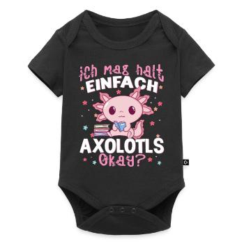 Axolotl - Baby Premium Kurzarmbody - Schwarz - Vorne